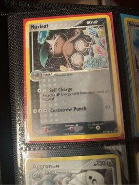 Nuzleaf crystal guardians reverse holo Pokémon Card — Brown & Green